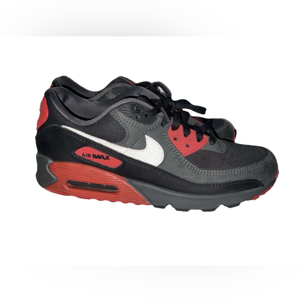Nike Air Max 90 Anthracite Mystic Red Black FB9658-001 Men's Size 9.5